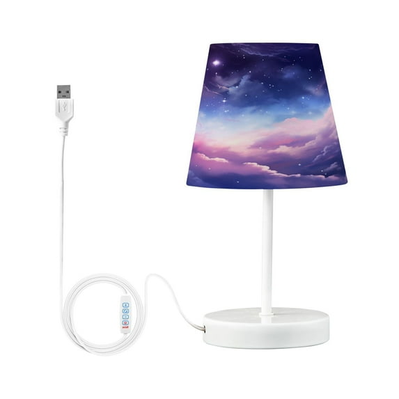 Beautiful Night Sky with Cloud Desk Lamp LED Table Nightstand Lamps with 3 Color Temperatures for Home Bedroom Living Room Decor 6x11