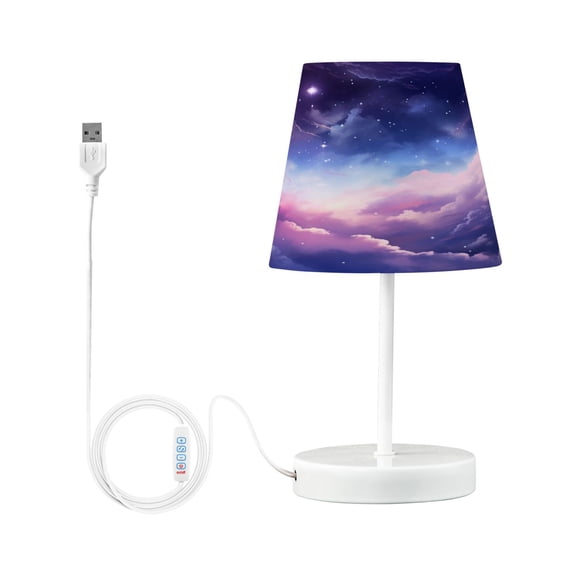 Beautiful Night Sky with Cloud Desk Lamp LED Table Nightstand Lamps with 3 Color Temperatures for Home Bedroom Living Room Decor 8x12