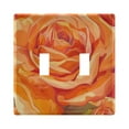 thumbnail image 1 of Beautiful Orange Rose Light Switch Plate Covers 2 Gang Wall Plate Plastics Outlet Covers for Kitchen Home Office Decor, 1 of 8
