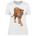 thumbnail image 1 of Beautiful Orange Tiger Walking T-Shirt Women -Image by Shutterstock, Female Large, 1 of 2
