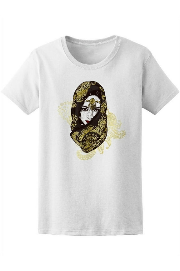 Beautiful Oriental Girl Scarf Women's Tee - Image by Shutterstock