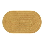 Beautiful Oval Cotton Bath Rug by Drew Barrymore, Amber Yellow, 20" x 34"