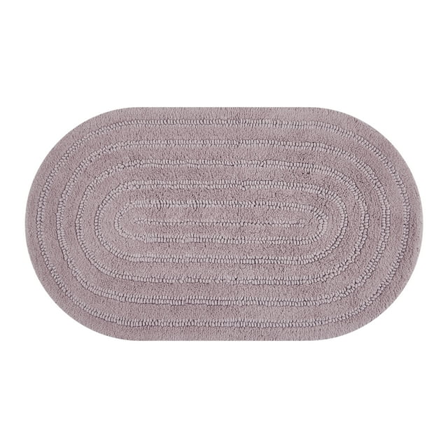 Beautiful Oval Cotton Bath Rug by Drew Barrymore, Rose Pink, 20" x 34"