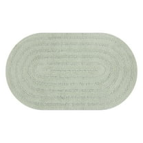Beautiful Oval Cotton Bath Rug by Drew Barrymore, Sage Green, 20" x 34"