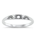 thumbnail image 1 of Beautiful Oxidized Ring .925 Sterling Silver Boho Sun Band Jewelry Female Male Unisex Size 7, 1 of 4