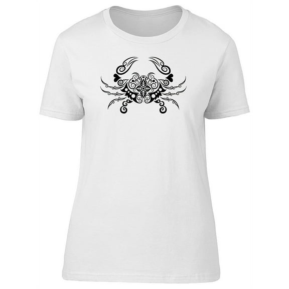 Beautiful Paisley Crab Doodle T-Shirt Women -Image by Shutterstock, Female Small