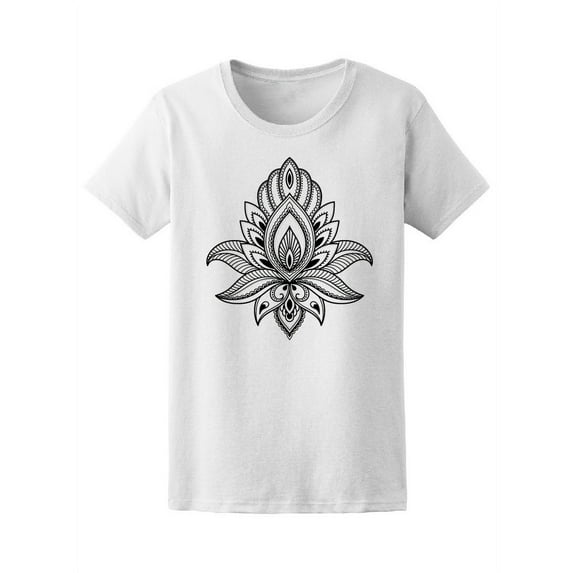 Beautiful Paisley Lotus Flower Tee Women's -Image by Shutterstock