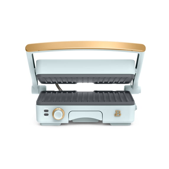 Beautiful 2-in-1 Panini Press & Grill with Detachable Plates, Hydrangea by Drew Barrymore