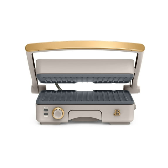 Beautiful 2-in-1 Panini Press & Grill with Detachable Plates, Porcini by Drew Barrymore