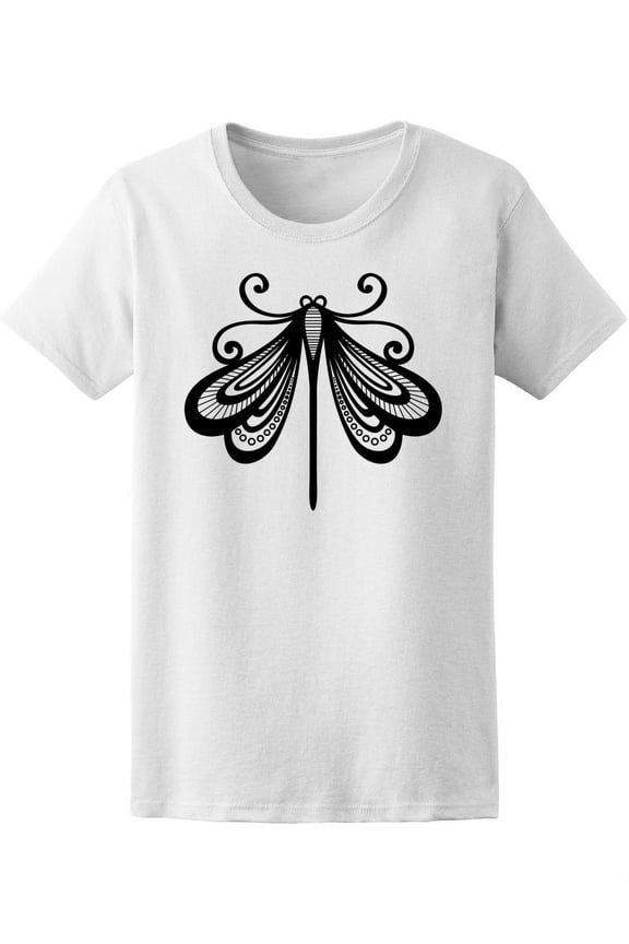 Beautiful Patterned Dragonfly T-Shirt Women -Image by Shutterstock, Female XX-Large