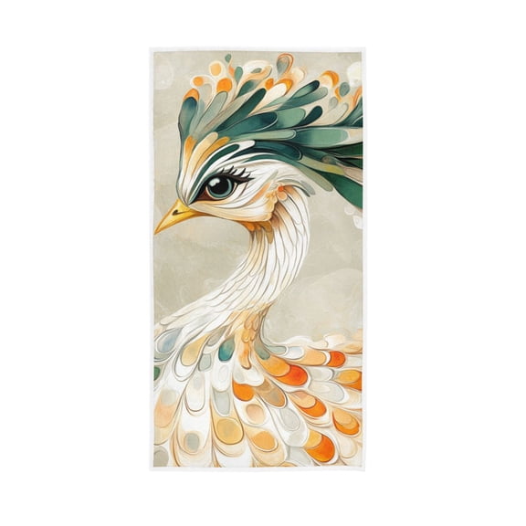Beautiful Peacock Face Towel Absorbent Hand Towels Bath Sport Gym