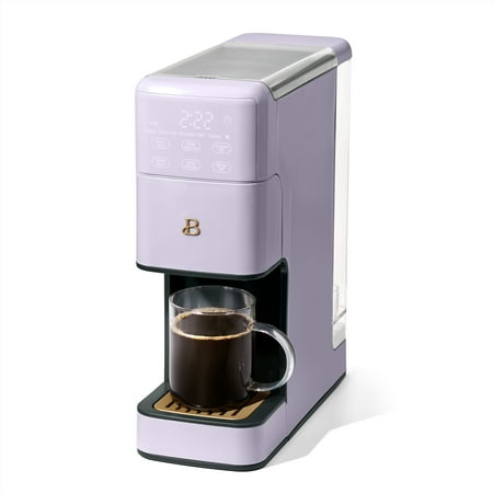 Beautiful by Drew Barrymore Perfect Grind Programmable Single-Serve Coffee Maker, Lavender