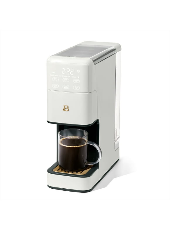 Beautiful Perfect Grind™ Programmable Single Serve Coffee Maker, White Icing by Drew Barrymore
