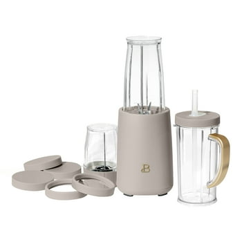 Beautiful Personal Blender Set with 12 Pieces, 240 W, Porcini Taupe by Drew Barrymore