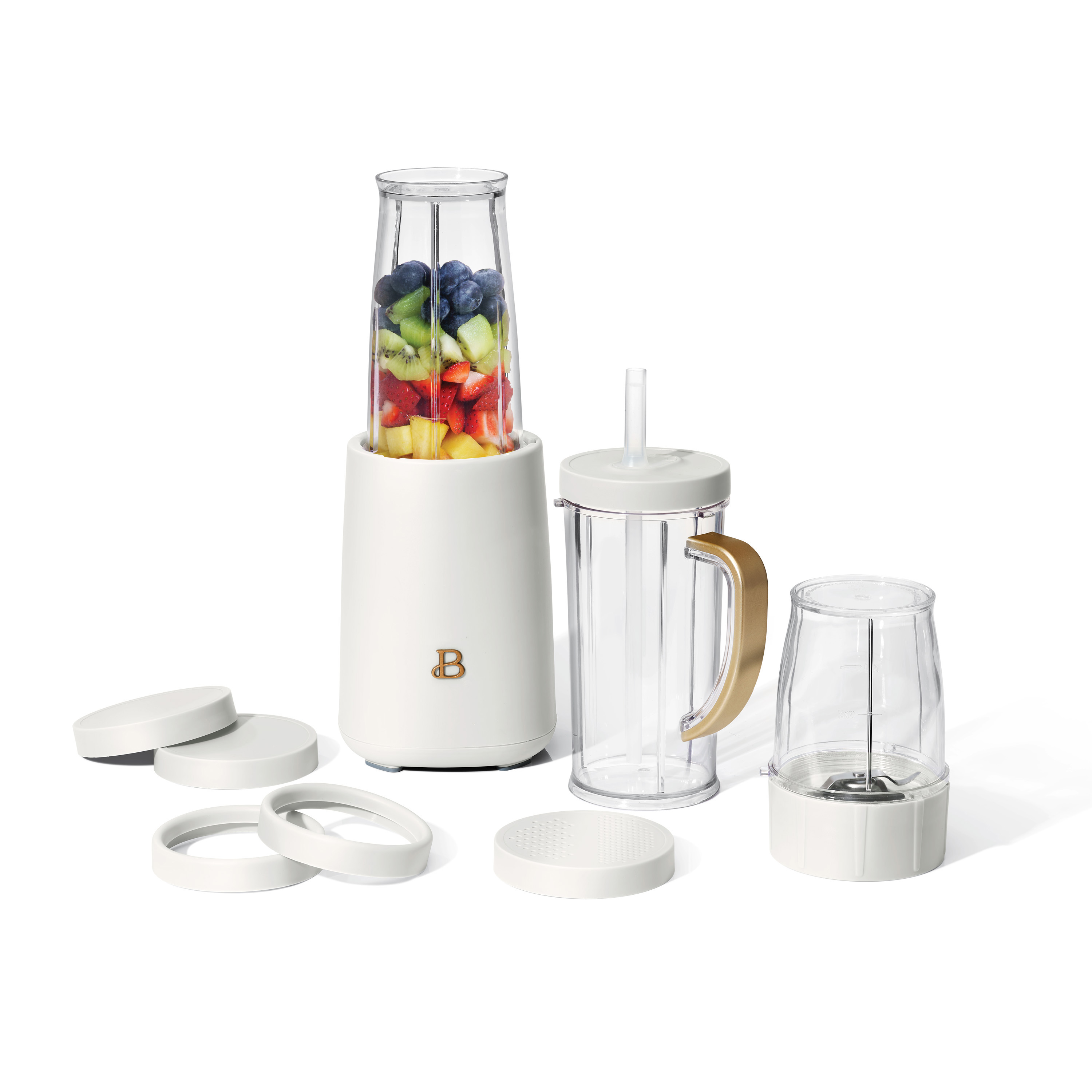 Beautiful Personal Blender Set with 12 Pieces, 240 W, White Icing by Drew Barrymore - image 1 of 13
