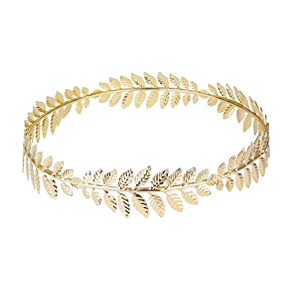 Beautiful Personality Temperament Metal Leaf Hair Ring Gold-Bridal Gold Leaf Crown Headband Bridal Headgear Gold Leaf Headgear for Wedding Prom Festive Bridesmaid Hair Accessories (Gold and Silver)