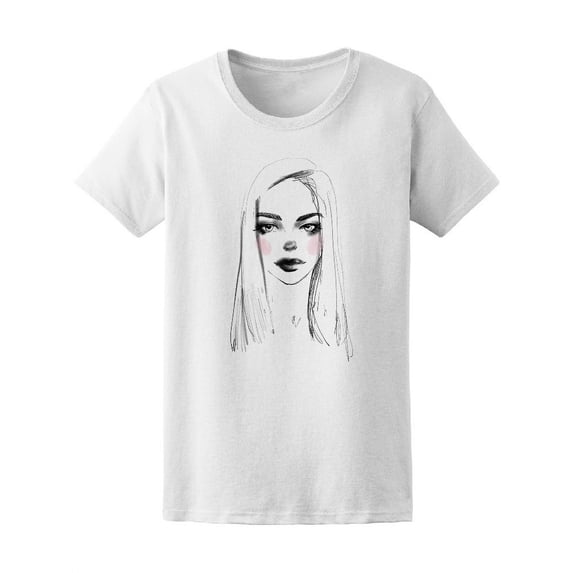 Beautiful Pink Cheeks Girl Tee Women's -Image by Shutterstock