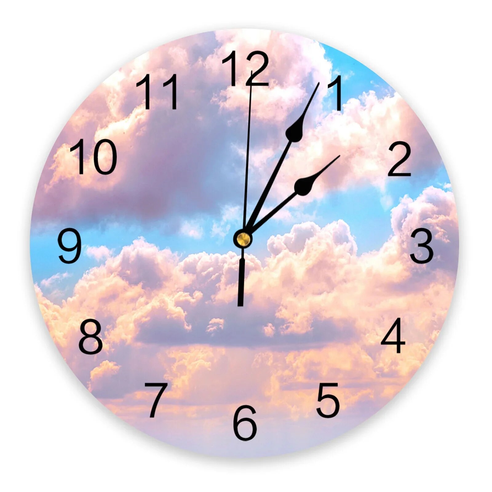 Beautiful Pink Clouds PVC Wall Clock Home Decor Wall Clock Modern ...