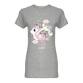 thumbnail image 1 of Beautiful Pink Flamingo Design Shaped T-Shirt Women -Image by Shutterstock, Female Small, 1 of 2