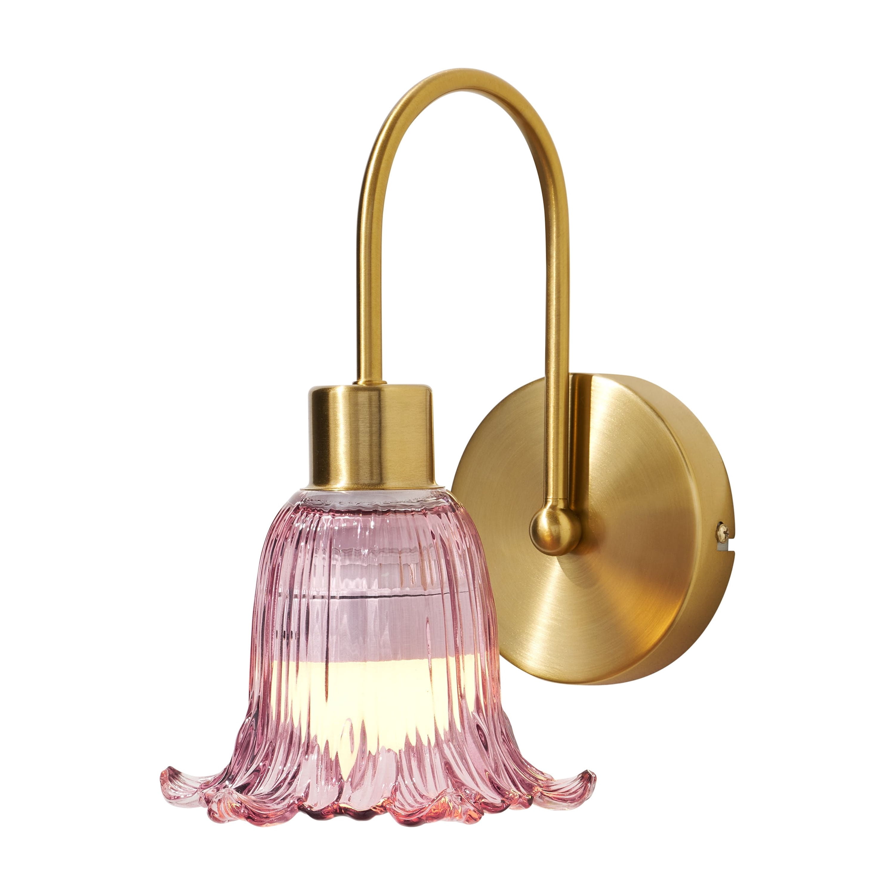 Beautiful by Drew Barrymore Pink Flower Petal LED Rechargeable Wall Sconce for Bedroom