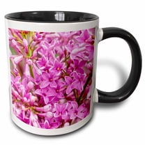 3drose, Beautiful Pink Lilac Flowers and Buds. Elegant Spring Plant, 11oz Two-tone Black Mug