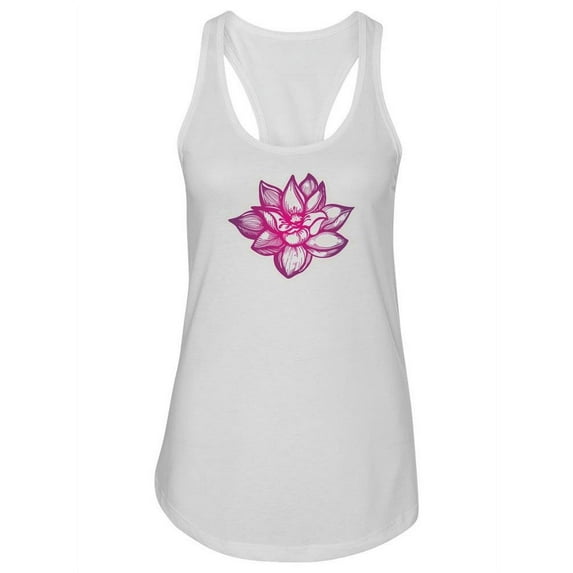 Beautiful Pink Lotus Flower. Tank Women -Image by Shutterstock, Female Medium