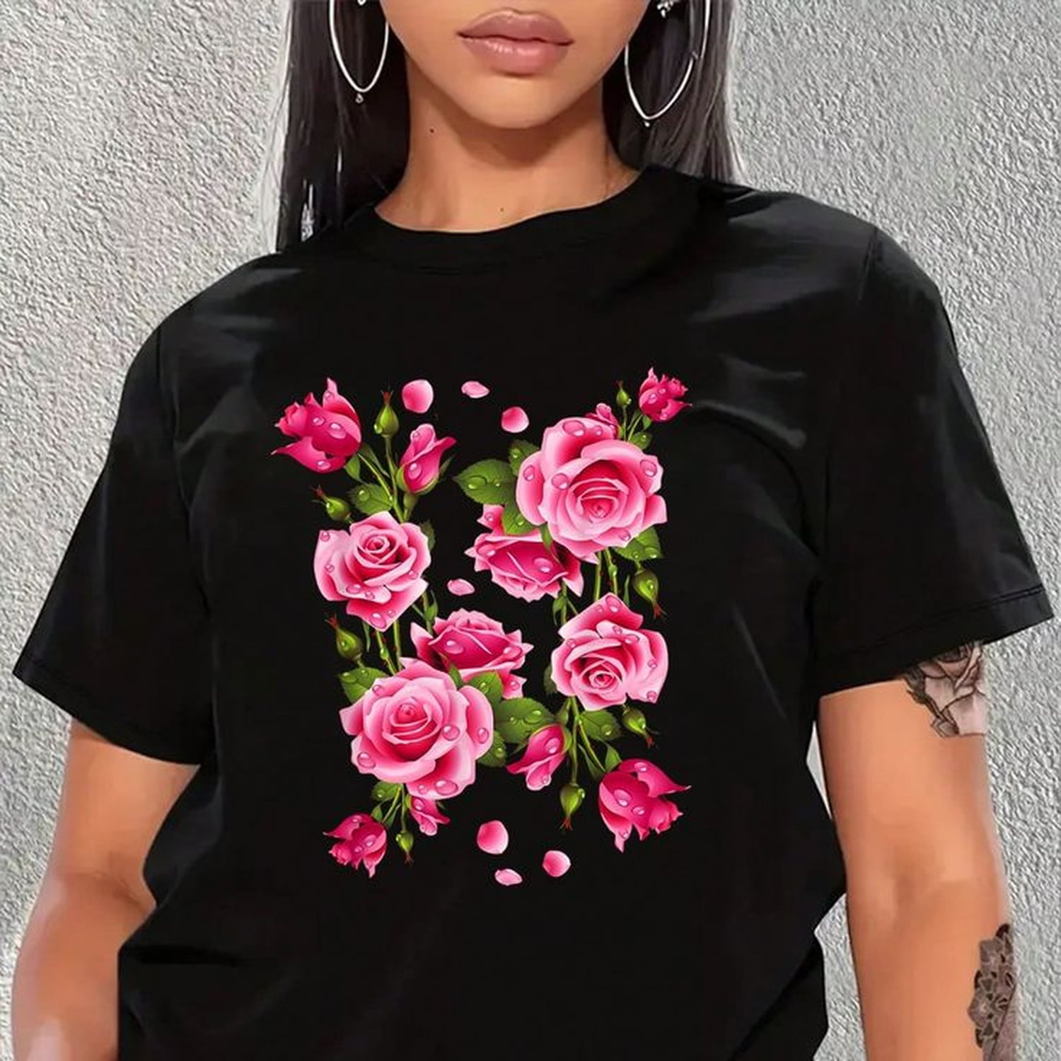 Beautiful Pink Roses B1Ouquet Graphic T1EEs & Cool Designs T-S1Hirt ...