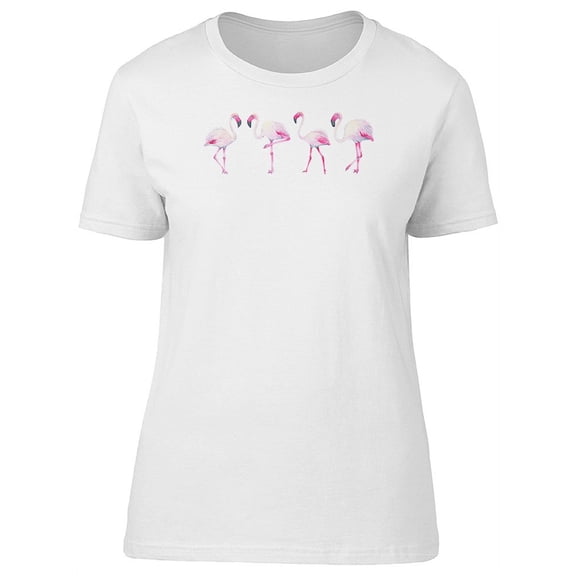 Beautiful Pink Tropical Flamingo Tee Women's -Image by Shutterstock