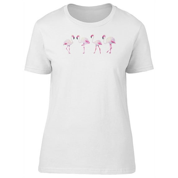 Beautiful Pink Tropical Flamingo Tee Women's -Image by Shutterstock