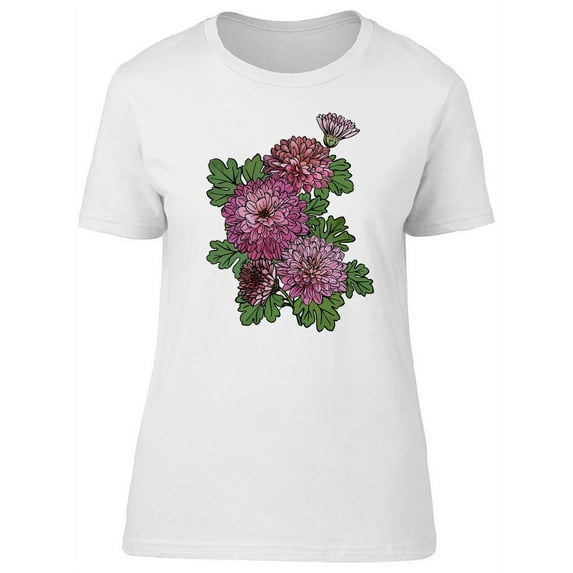 Beautiful Pink Violet Flowers Tee Women's -Image by Shutterstock