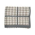 thumbnail image 1 of Beautiful by Drew Barrymore Plaid Hand Towel, Soft 100% Cotton, Charcoal Gray, 1 of 7