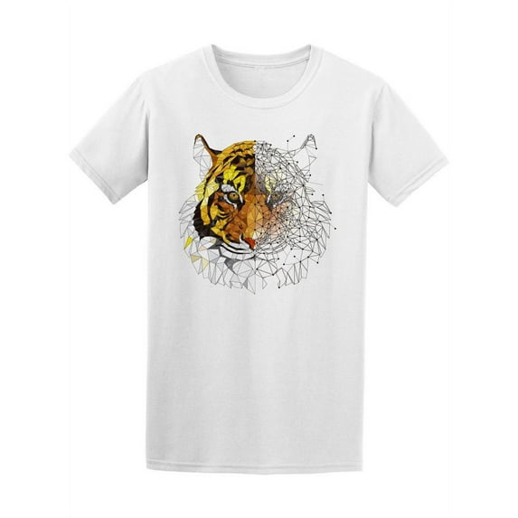 Beautiful Polygon Tiger T-Shirt Men -Image by Shutterstock, Male Large