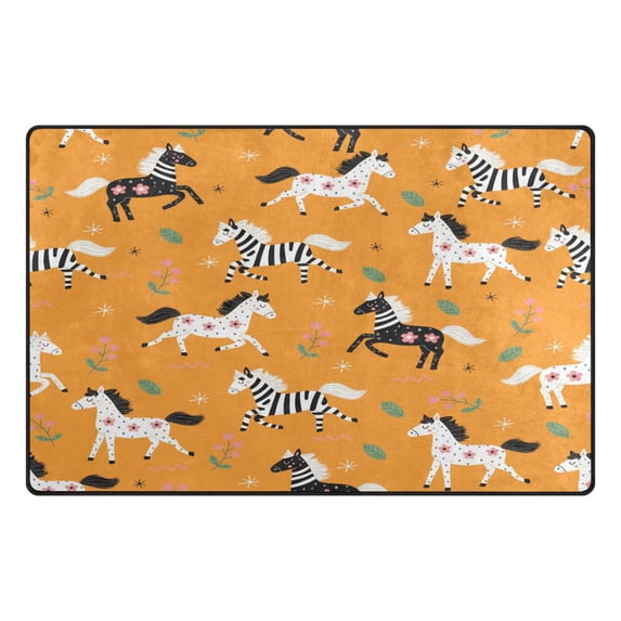 Beautiful Pony Pattern Memory Foam Area Rug 60
