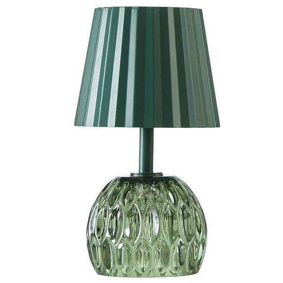 Beautiful Portable Rechargeable Thyme Green Table Lamp by Drew Barrymore, 7.9" H