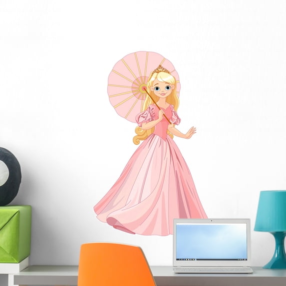 Beautiful Princess Summer Day Wall Decal Wallmonkeys Peel and Stick Decals for Girls (24 in H x 18 in W) WM502990
