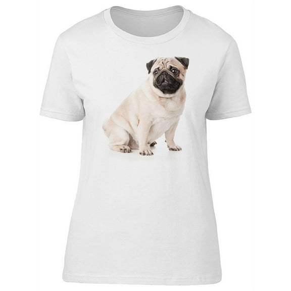 Beautiful Pug Dog, Dog Lovers T-Shirt Women -Image by Shutterstock, Female x-Large