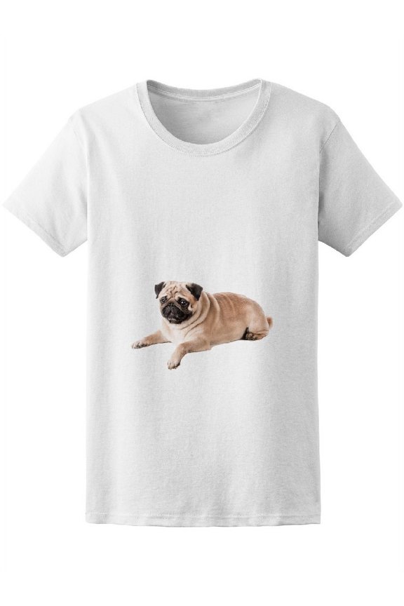 Beautiful Pug Lying Tee Women's -Image by Shutterstock