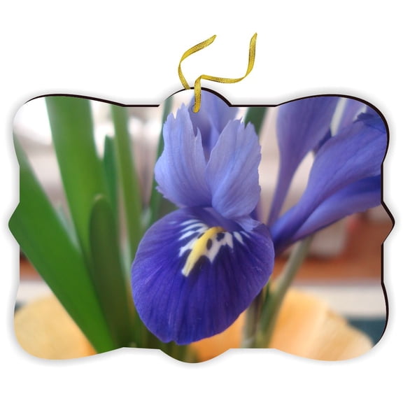 Beautiful Purple Iris Flowers - for Car Interior Rear View Mirror Hanger Car Accessories Interior Decoration Hanging Ornament Fancy Christmas Tree Ornament for Christmas