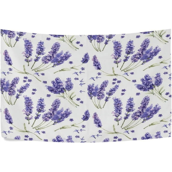 Beautiful Purple Lavender Tapestry Wall Hanging Tapestries Happy Colorful Hippie Psychedelic Art Polyester Carpet Wall Decorative for Living Room Bedroom 90x60inch