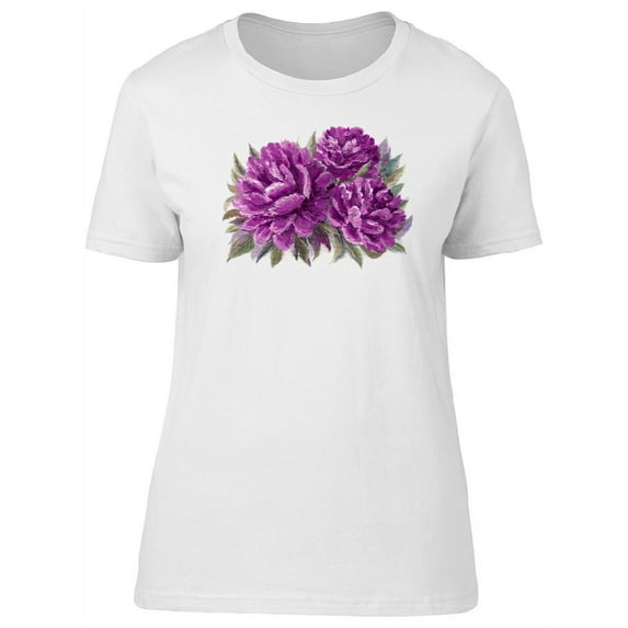 Beautiful Purple Peony Flowers Tee Women's -Image by Shutterstock