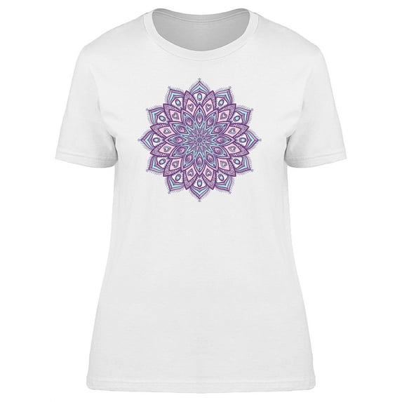 Beautiful Purple Pink Mandala Tee Women's -Image by Shutterstock