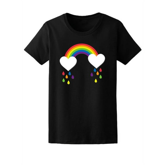 Beautiful Rainbow Colorful Rain Tee Women's -Image by Shutterstock