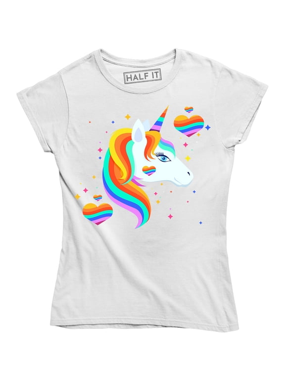 Beautiful Rainbow Unicorn-Gay Pride LGBT London Women's T-Shirt
