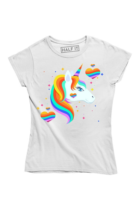Beautiful Rainbow Unicorn-Gay Pride LGBT London Women's T-Shirt