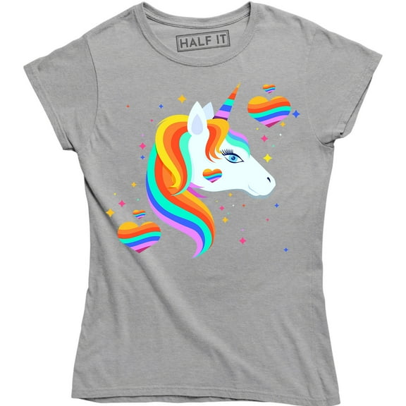 Beautiful Rainbow Unicorn-Gay Pride LGBT London Women's T-Shirt