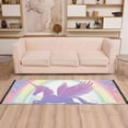 thumbnail image 1 of Beautiful Rainbow Unicorn Runner Rug Non-Slip Area Rugs Linen Washable Non Shedding for Kitchen Bedroom Carpet, 1 of 8