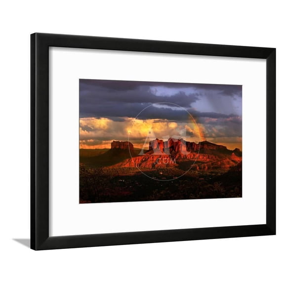 Beautiful Rainbow in Sedona Arizona during Sunset, Framed Art Print Wall Art by BVDC Sold by Art.Com