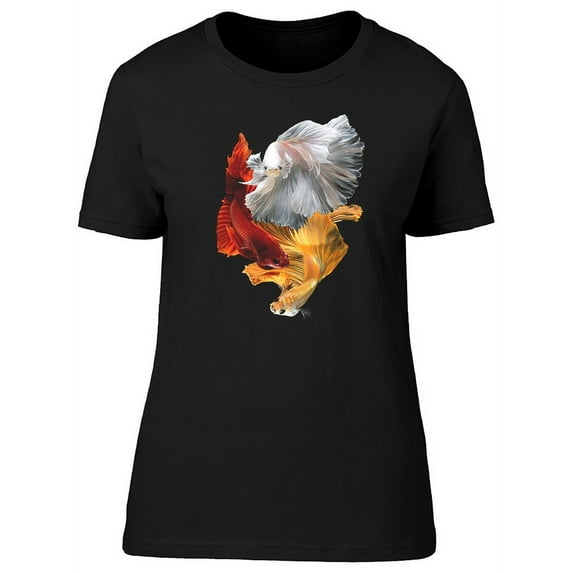 Beautiful Real Betta Fishes T-Shirt Women -Image by Shutterstock, Female Large