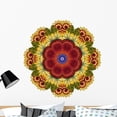 thumbnail image 1 of Beautiful Red Floral Mandala Wall Decal Wallmonkeys Peel and Stick Graphics (36 in H x 36 in W) WM503018, 1 of 4