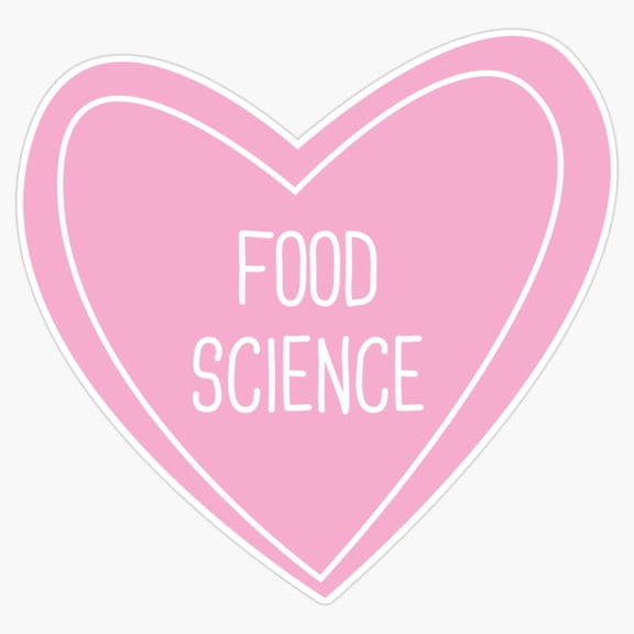 Beautiful Red Food Science Heart Medical Laboratory Equipment Stem Chemical Beaker Decal For Journal Sticker